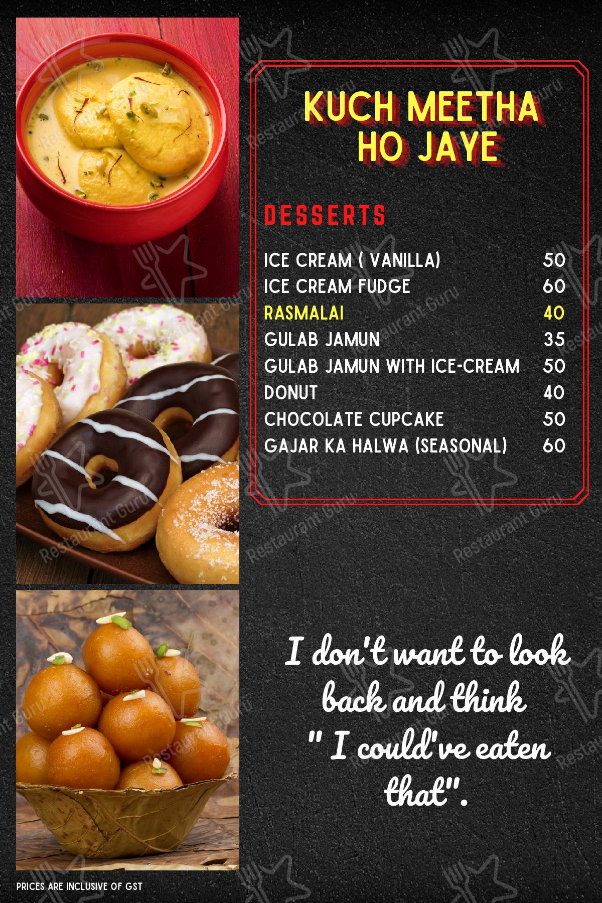 Cafe On the Rocks Pithoragarh menu