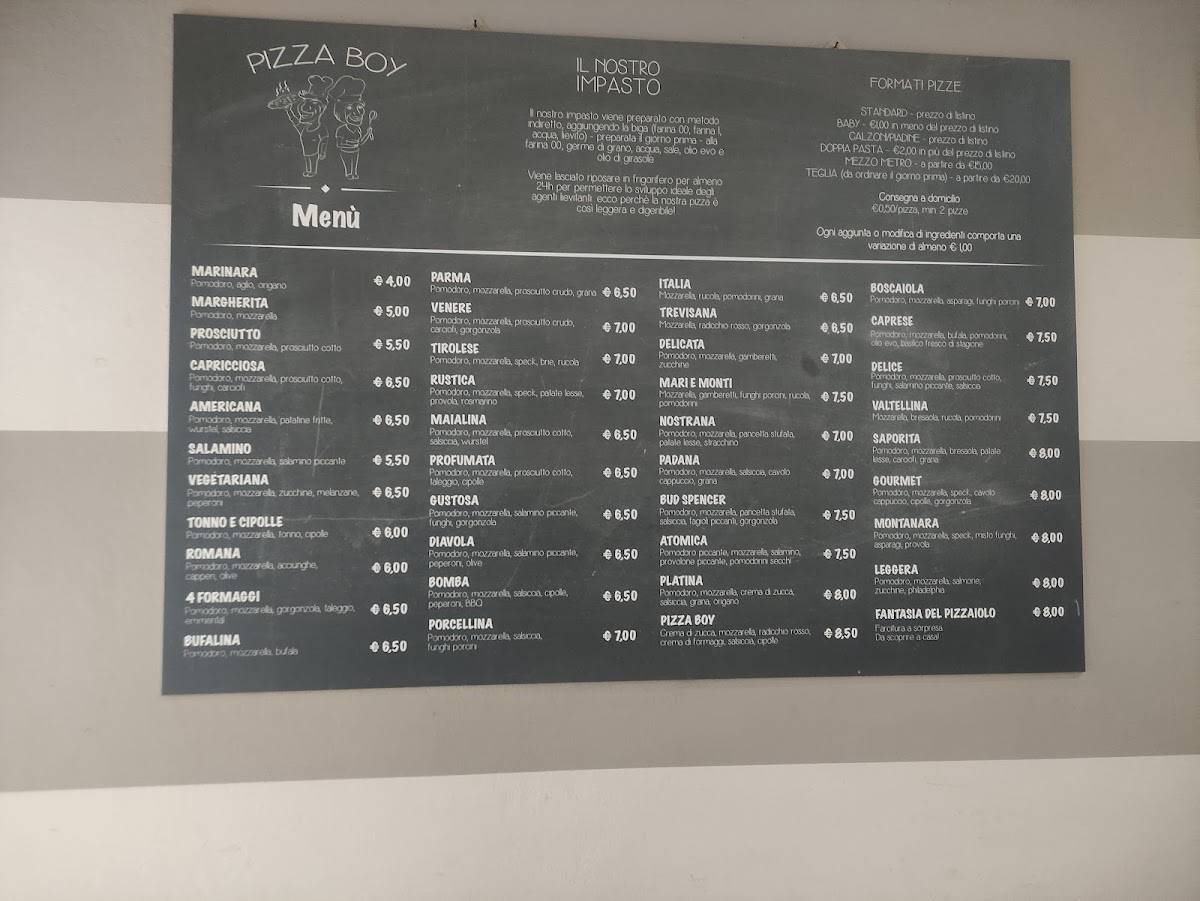 Menu di Pizza Boy Bistrot 