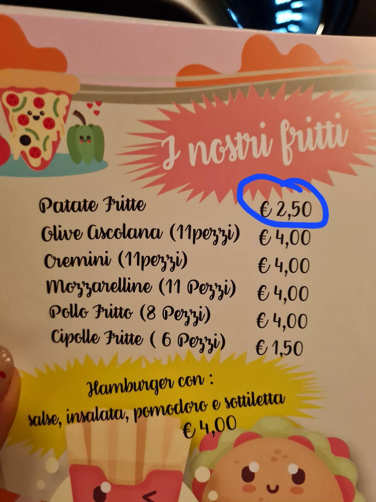 Menu di Pizza e Vai 