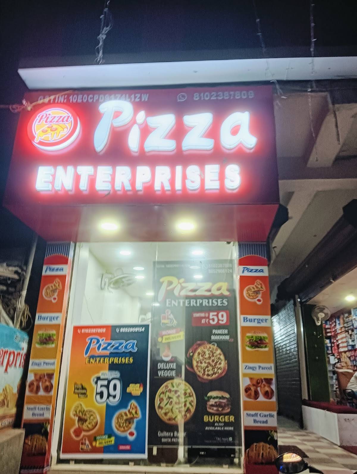 Pizza Enterprises menu