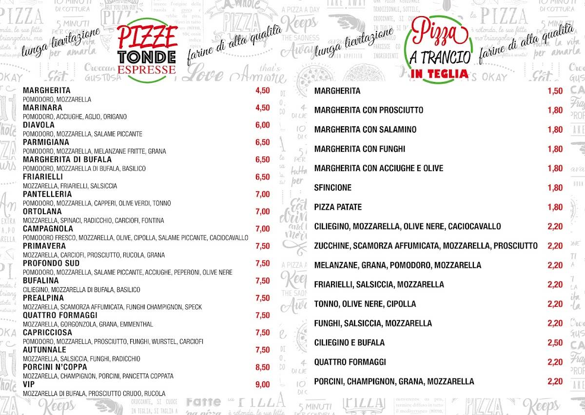 Menu di Pizza Factory 