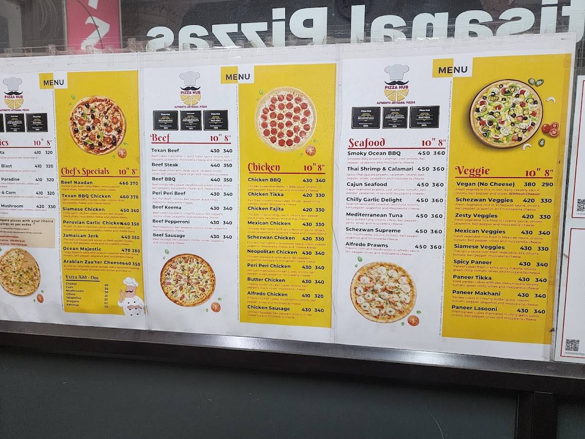 Pizza Hub menu