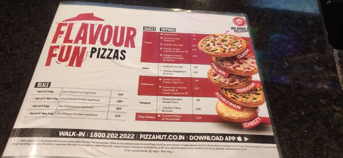 Pizza Hut New Shakuntala Park Behala, Kolkata menu