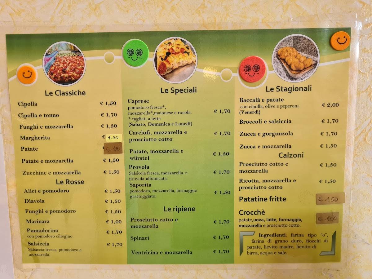 Menu de Pizza In Piazza