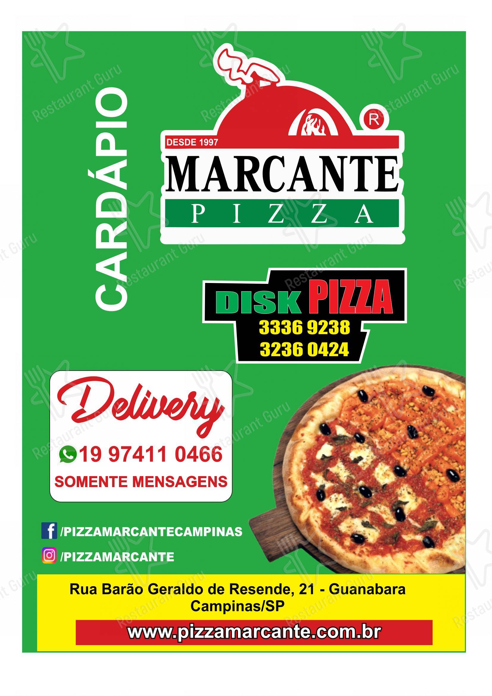 Marcante em Campinas - Menu bar
