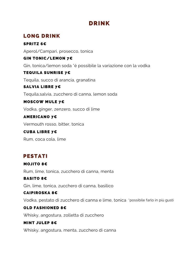 Menu di Pizza Party Forlì 