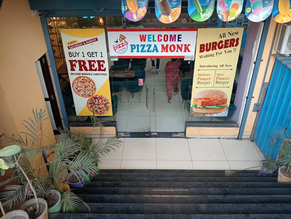 Pizza monk cafe & party hall menu