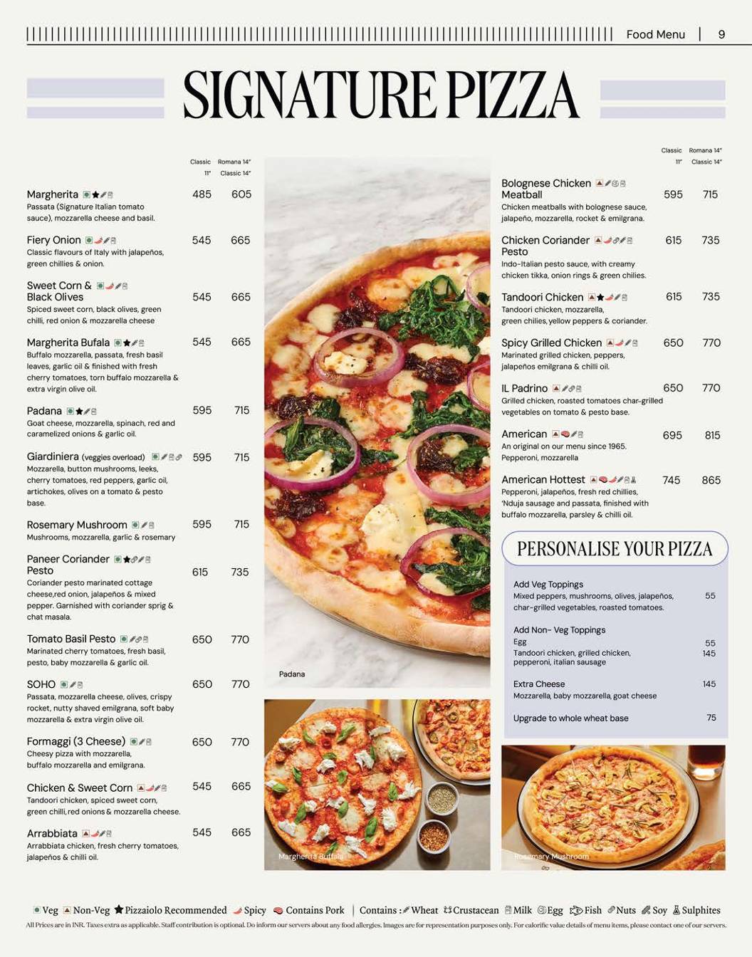 PizzaExpress menu