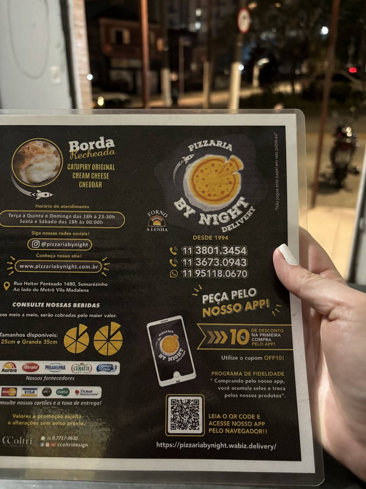 Pizzaria By Night cardápio