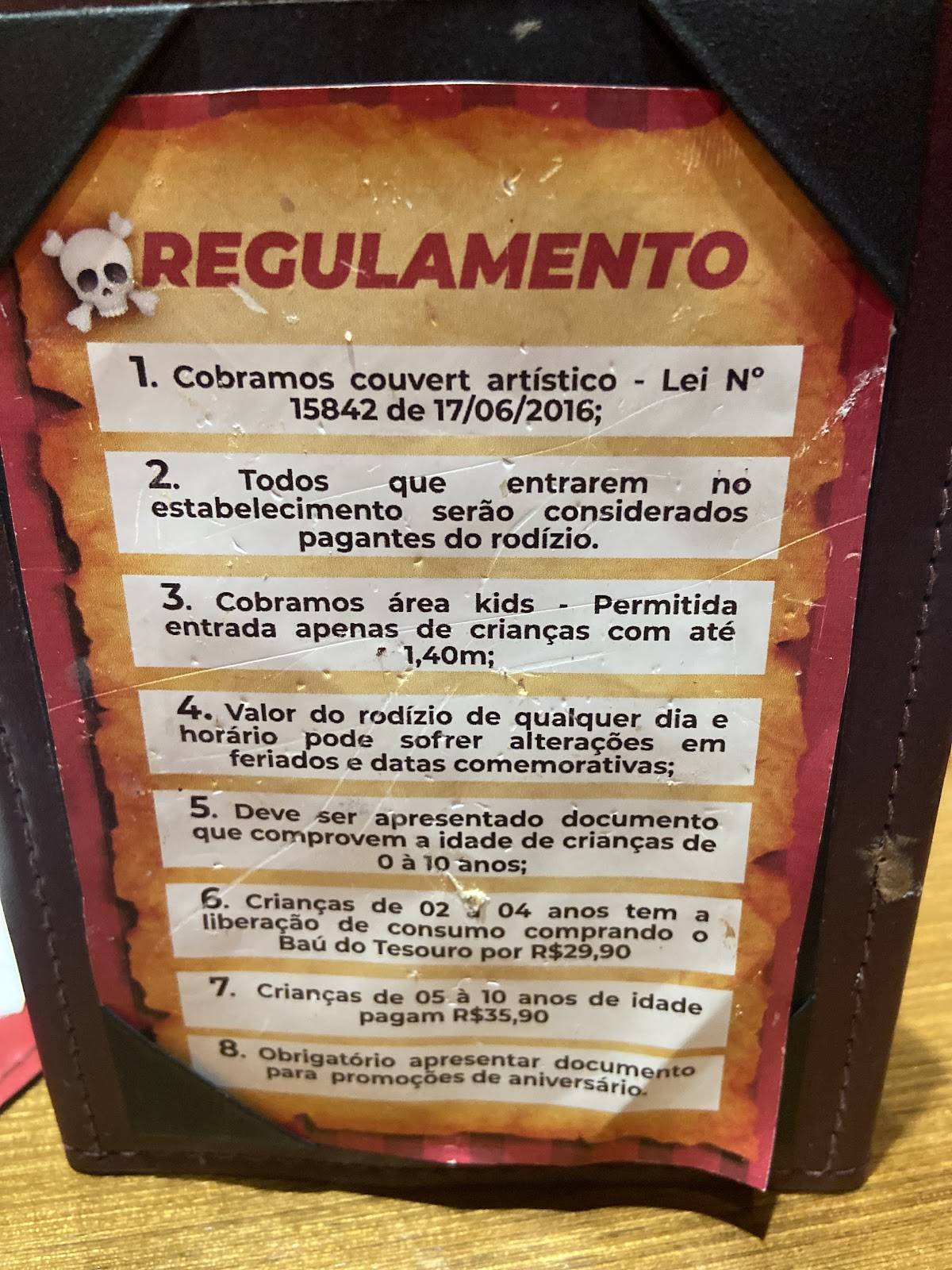 Pizzaria Capitão Gancho cardápio