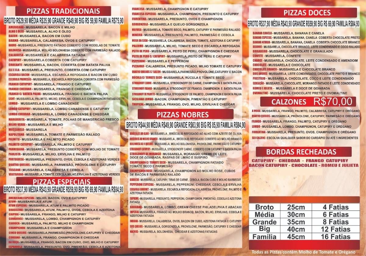 Pizzaria Dom Vinicius cardápio