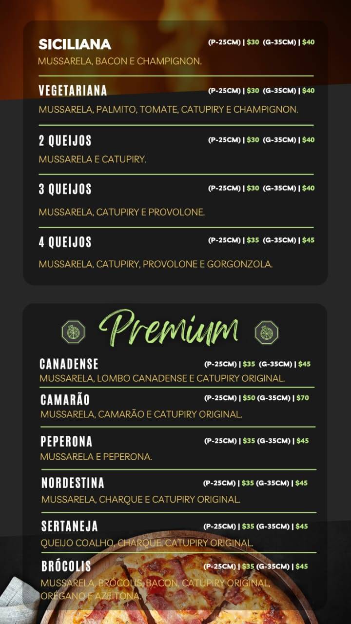 Pizzaria Fulô de Mandacaru cardápio
