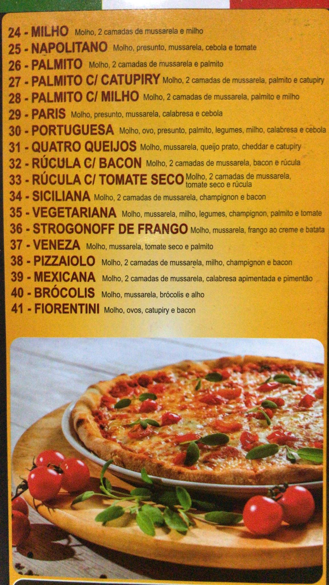 Pizzaria Las Vegas cardápio