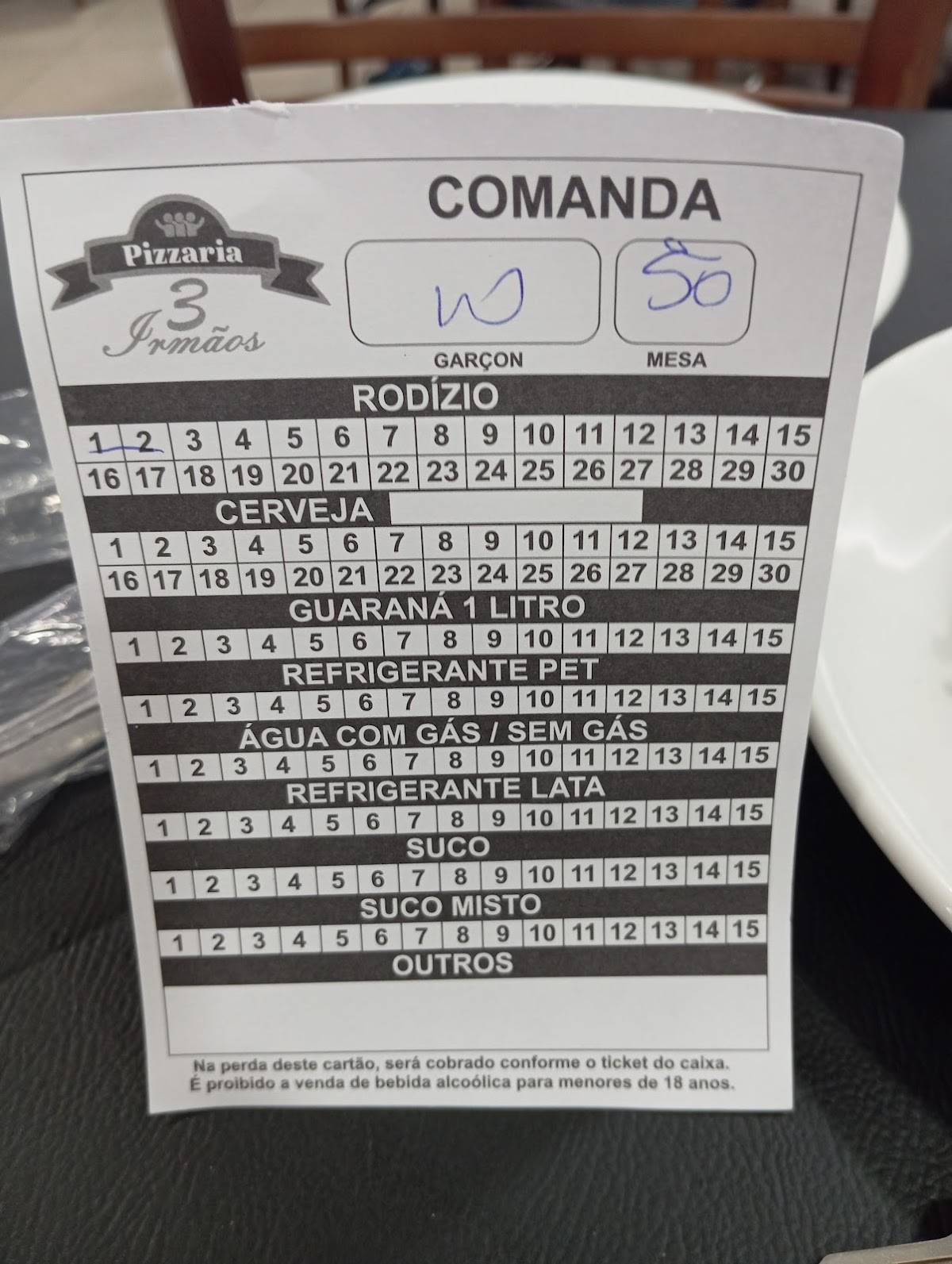 Pizzaria Três Irmãos - 13 de Maio cardápio