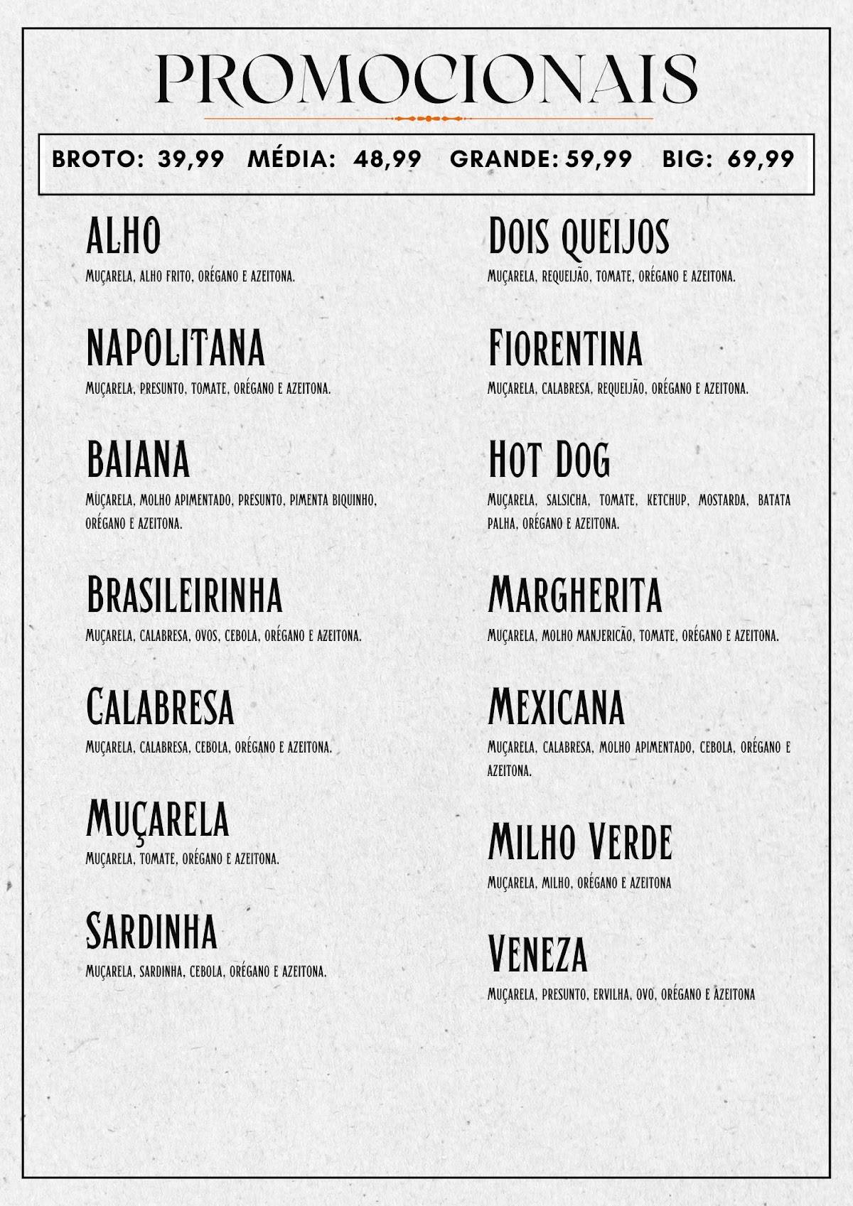 Pizzaria Via Fratelli Londrina cardápio