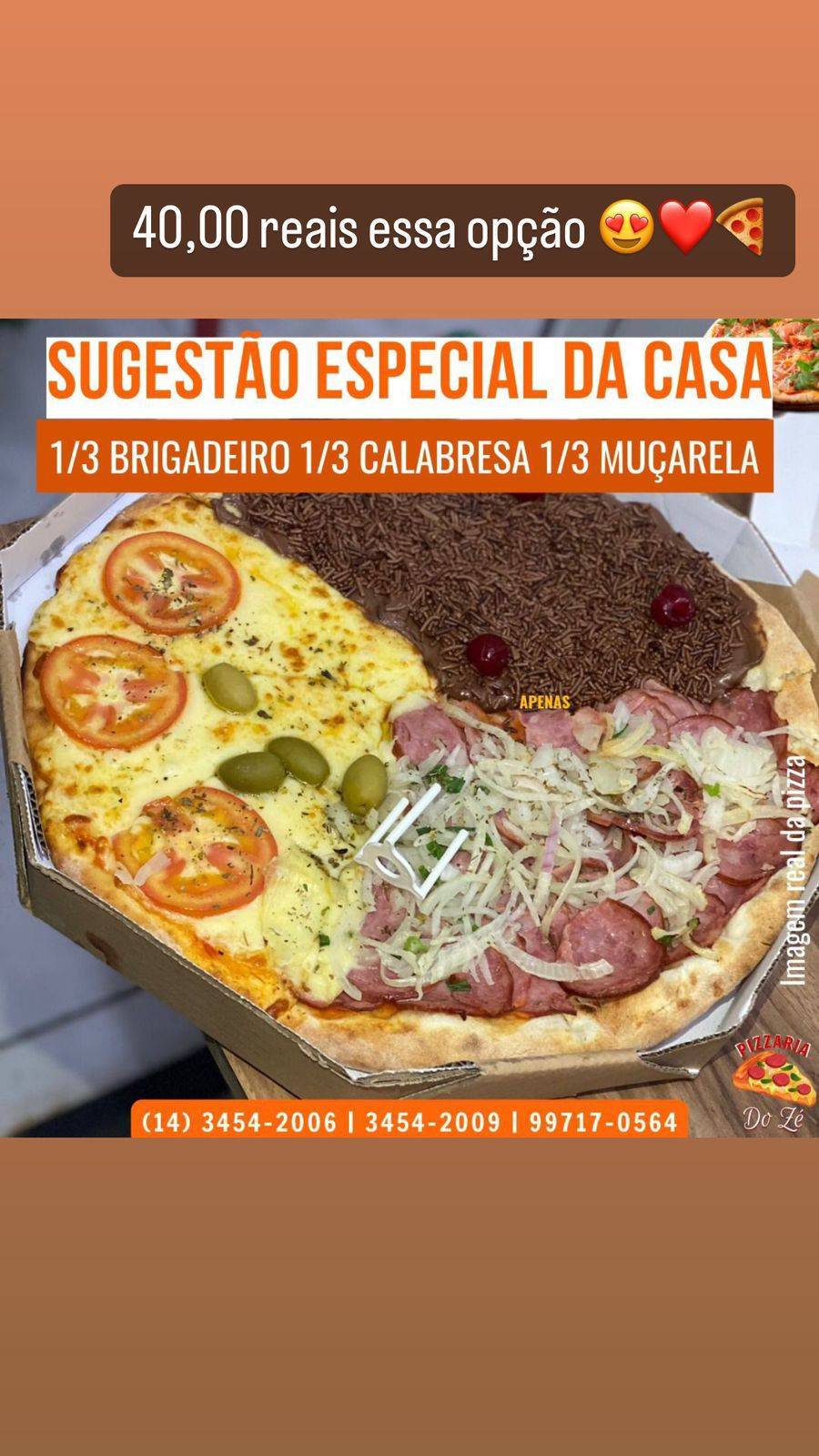 Pizzaria Do Zé cardápio