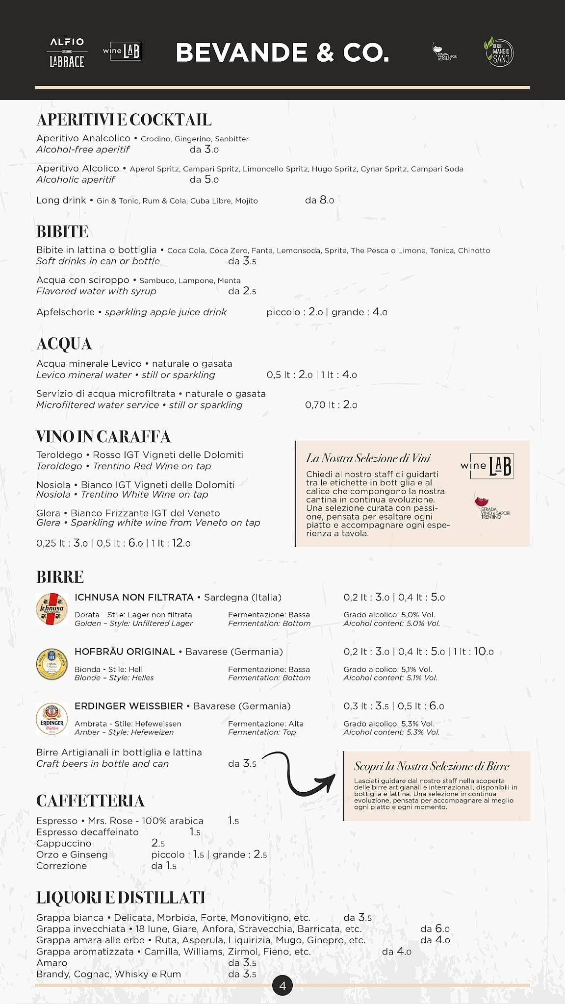 Menu di ALFIO Ristorante Pizzeria Bar 