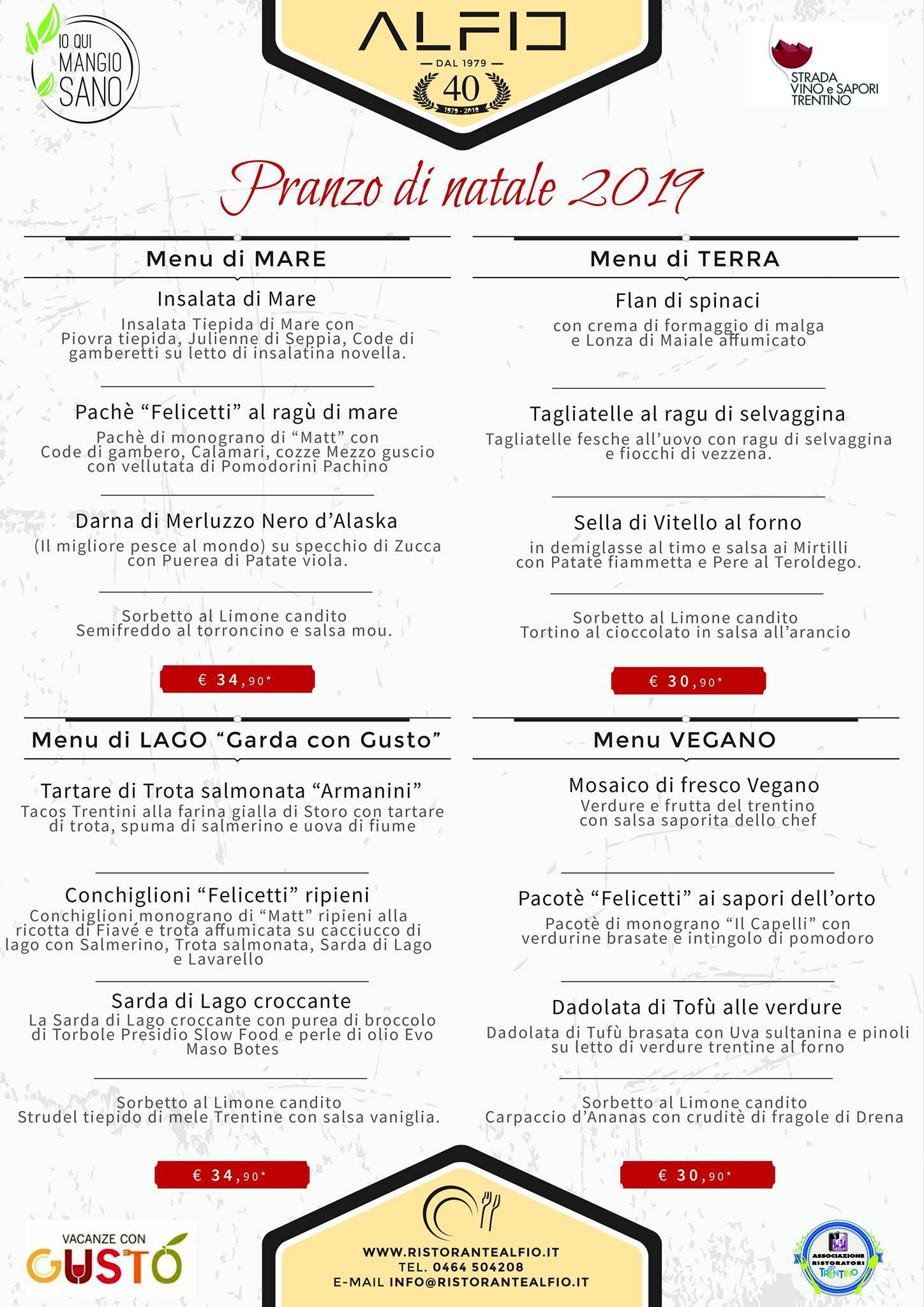 Menu di ALFIO Ristorante Pizzeria Bar 