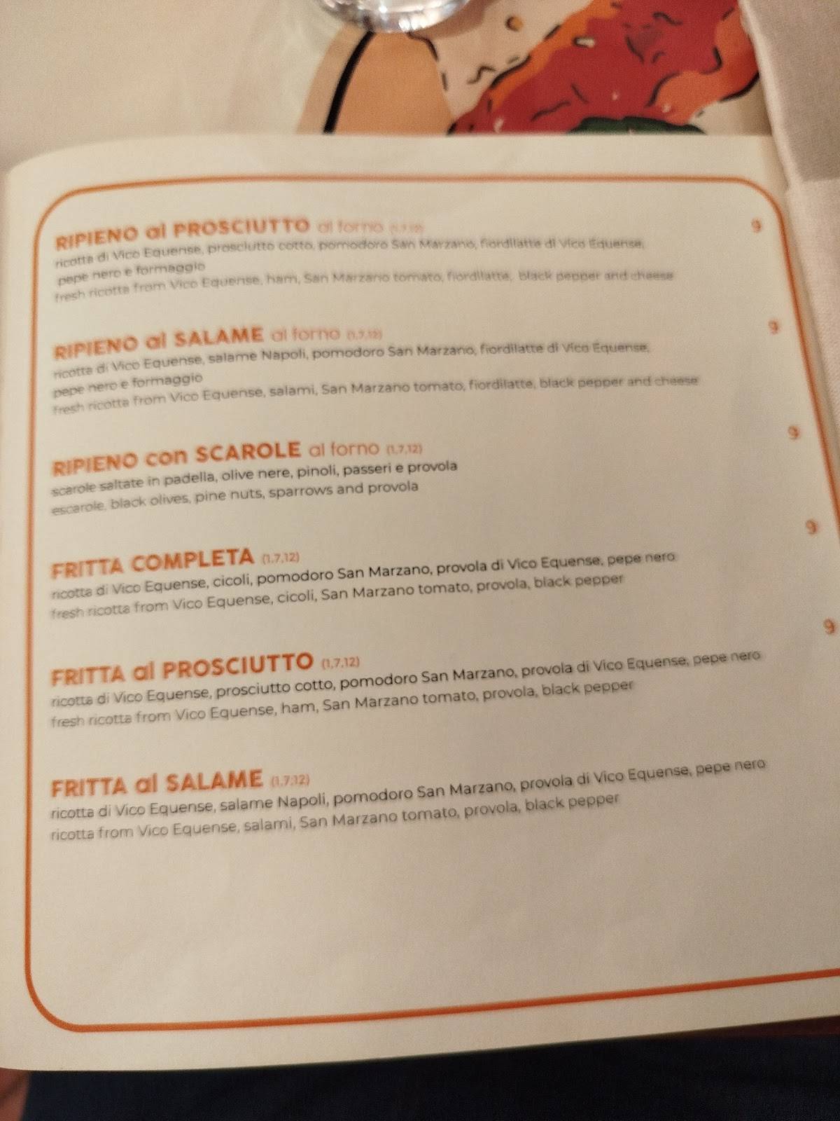 Menu di Pizzeria Attilio's 