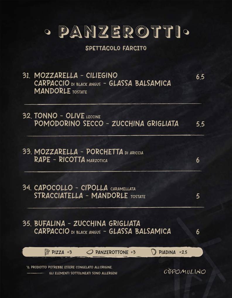 Menu di Capomulino 