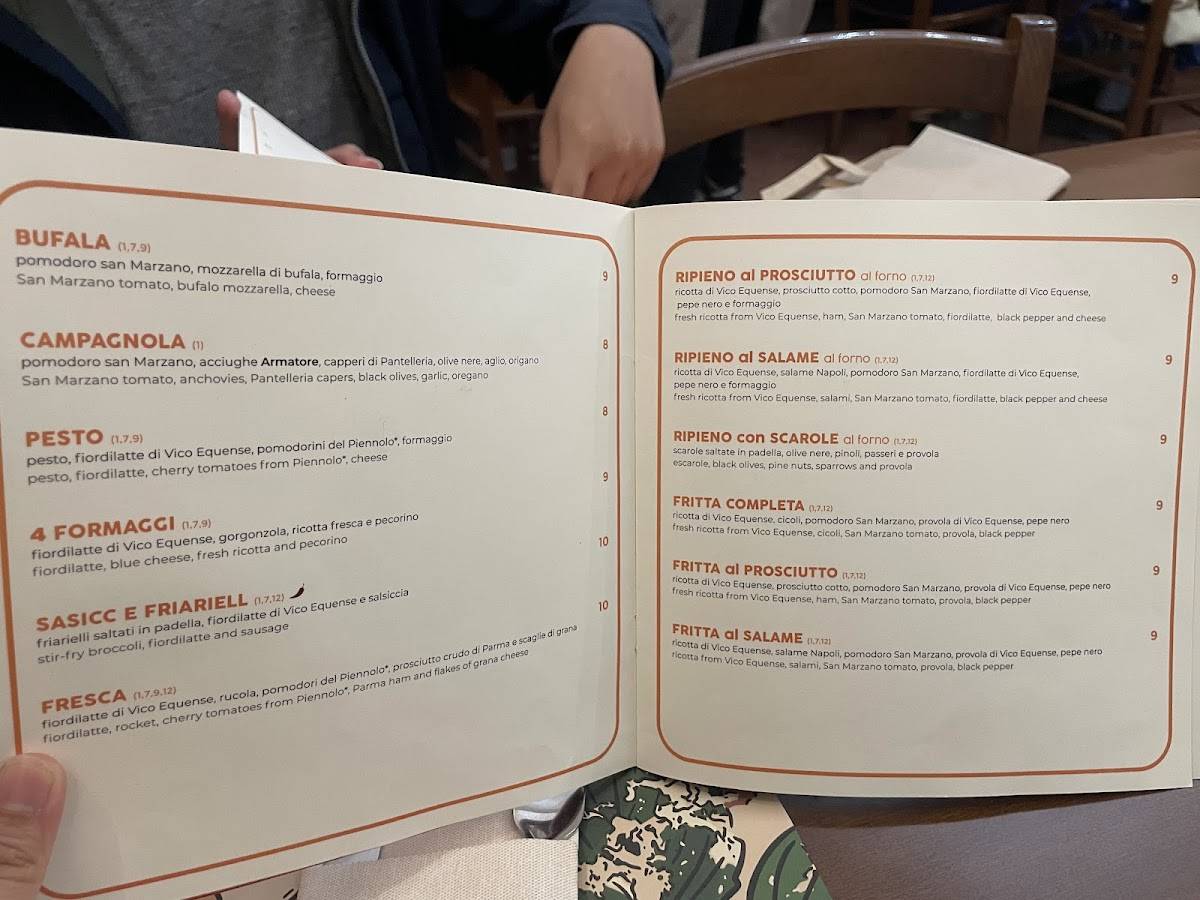 Menu di Pizzeria Attilio's 