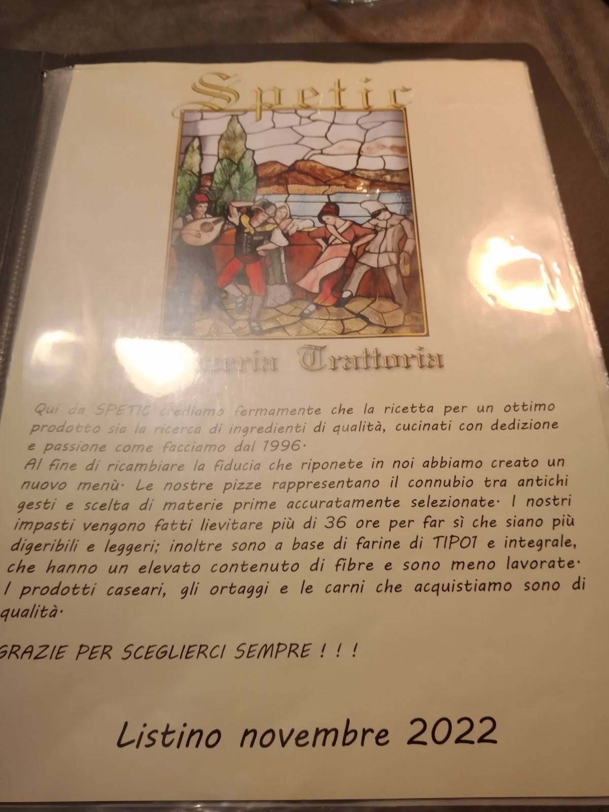 Menu di Da Spetic Trieste 