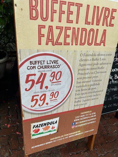 Fazendola cardápio