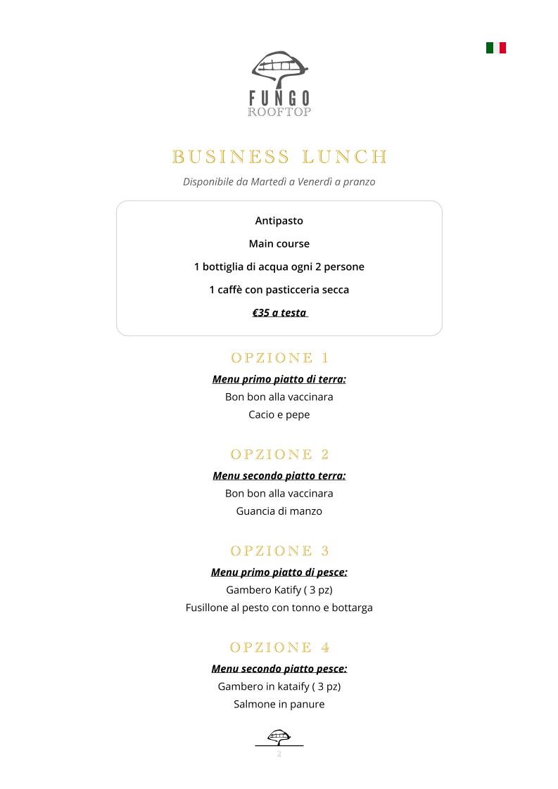 Menu di Fungo Rooftop 