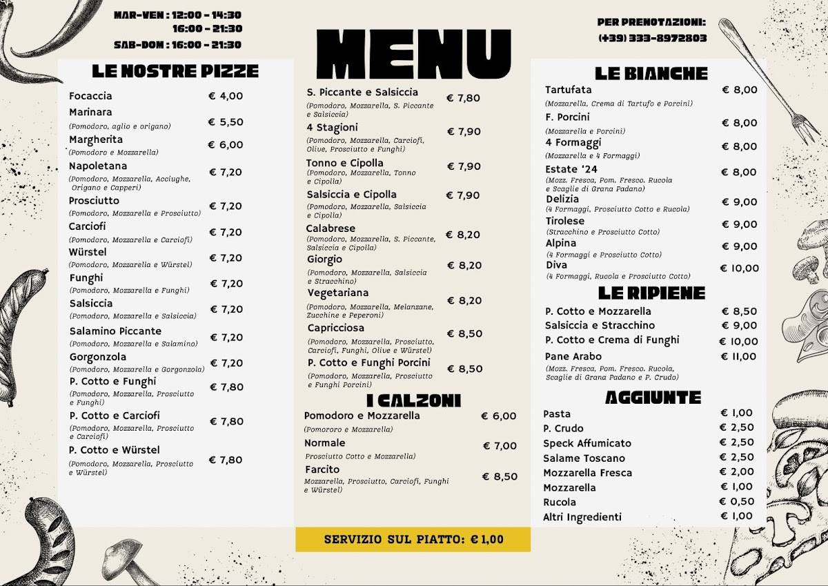 Menu di Pizzeria Giglio 