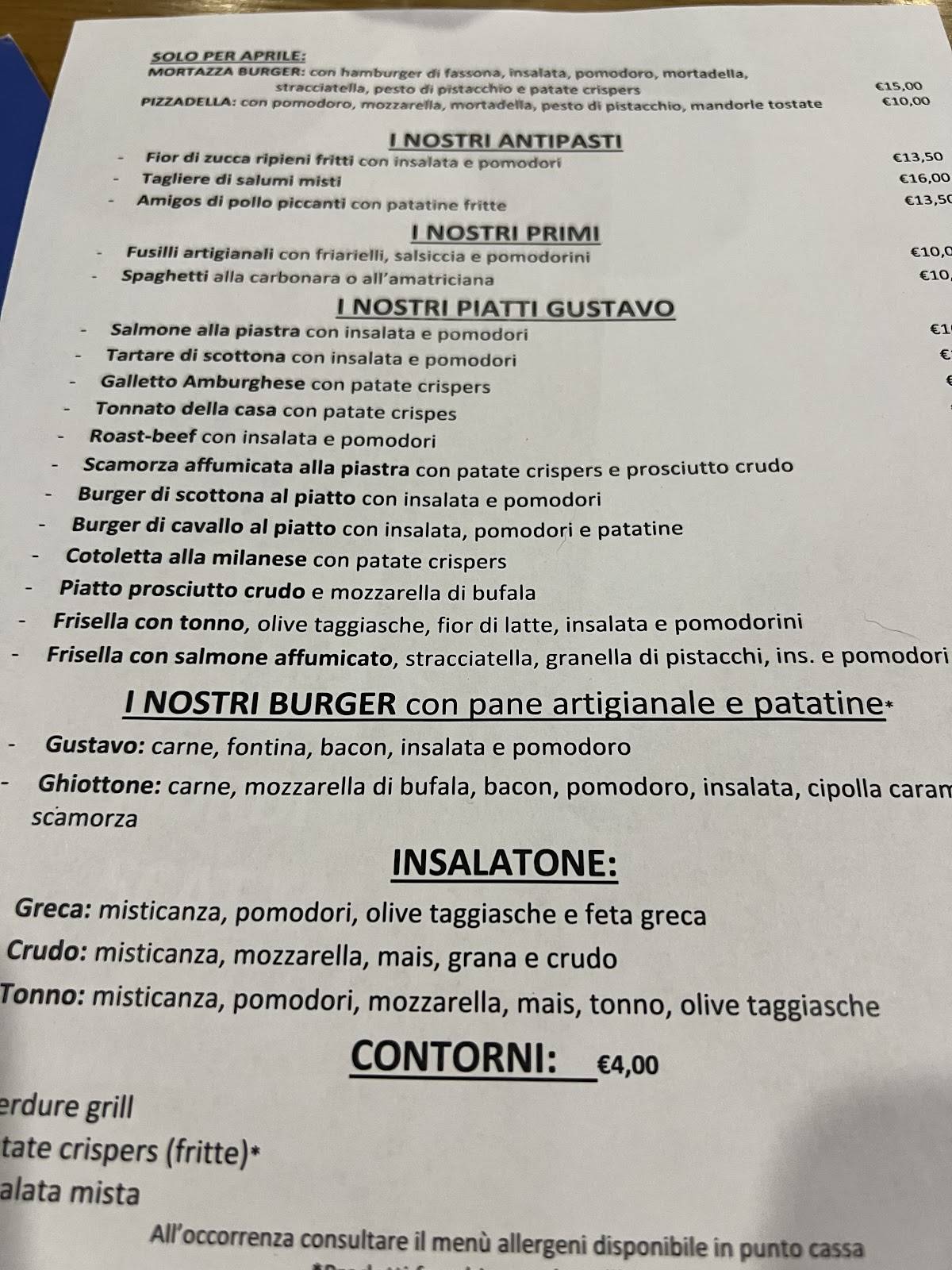 Menu di Gustavo Buccinasco 