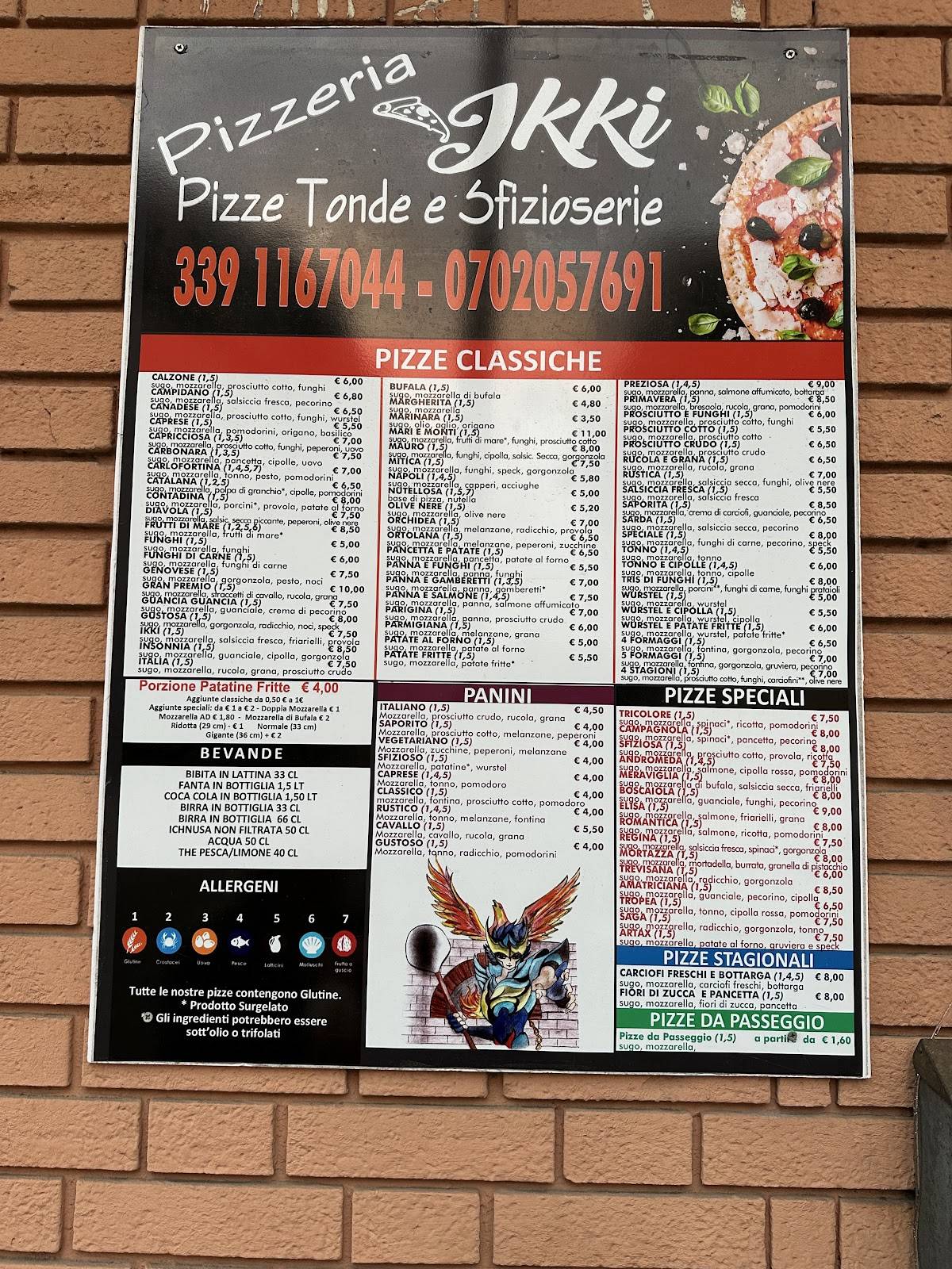 Menu di Pizzeria Ikki 