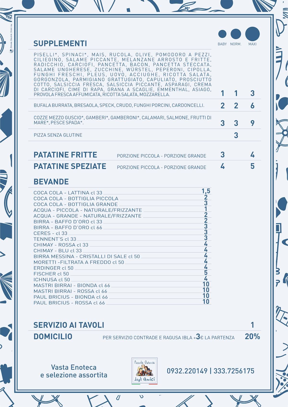 Menu di Pizzeria L'Approdo - Pizza & Wine 