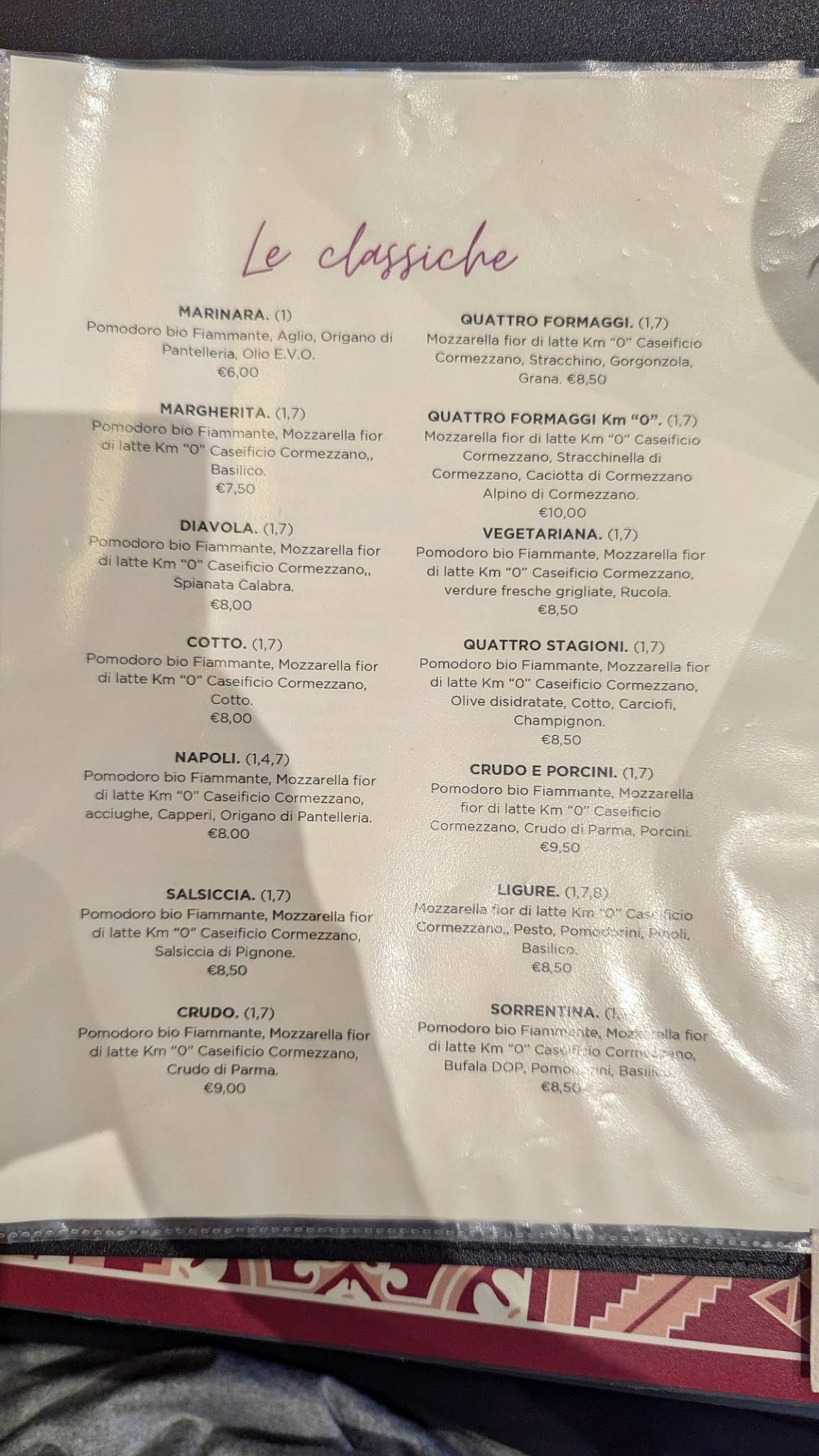 Menu di Pizzeria L’Arcolana 