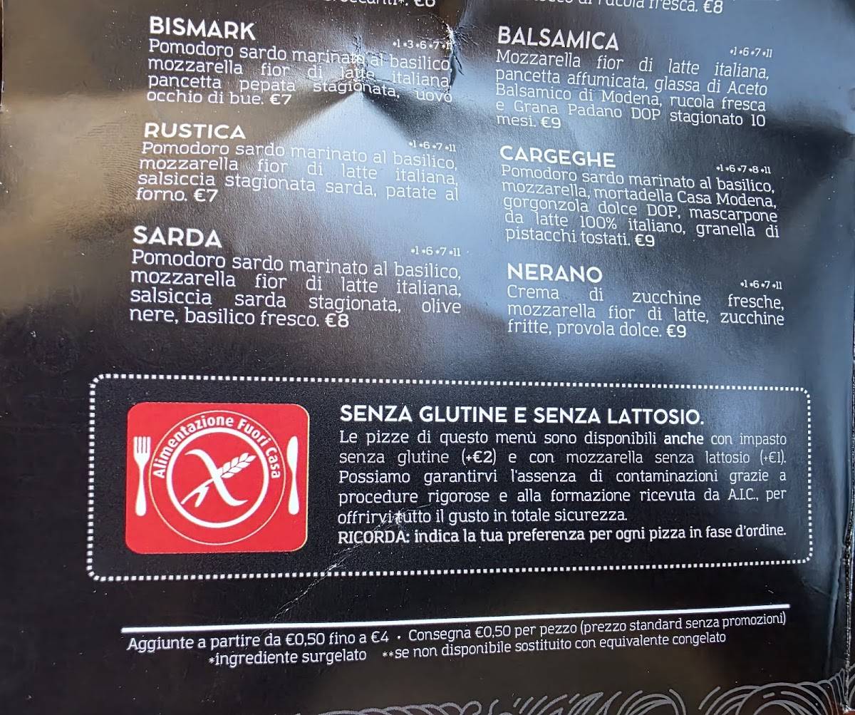Menu di La Roccia 
