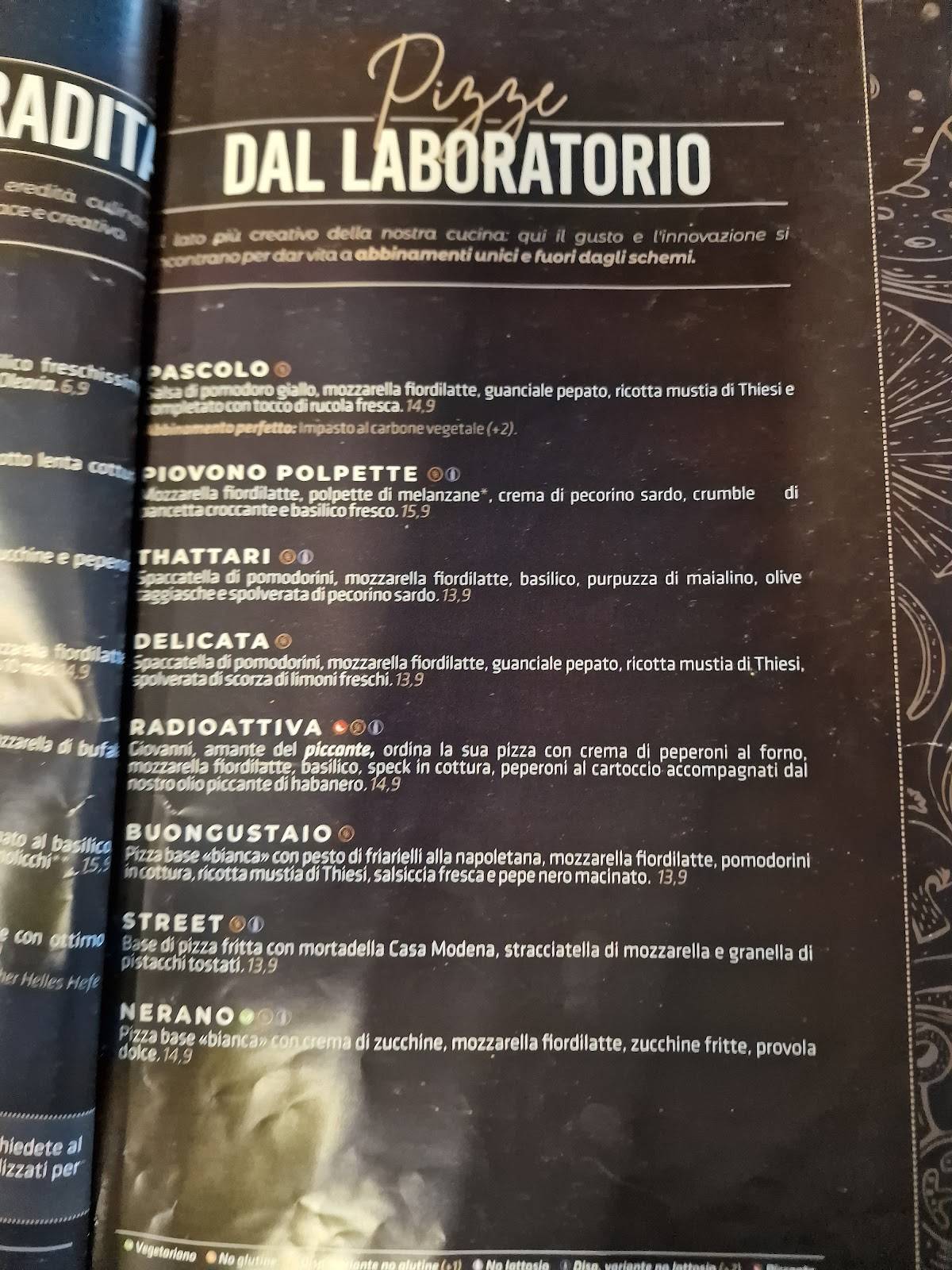 Menu di La Roccia 