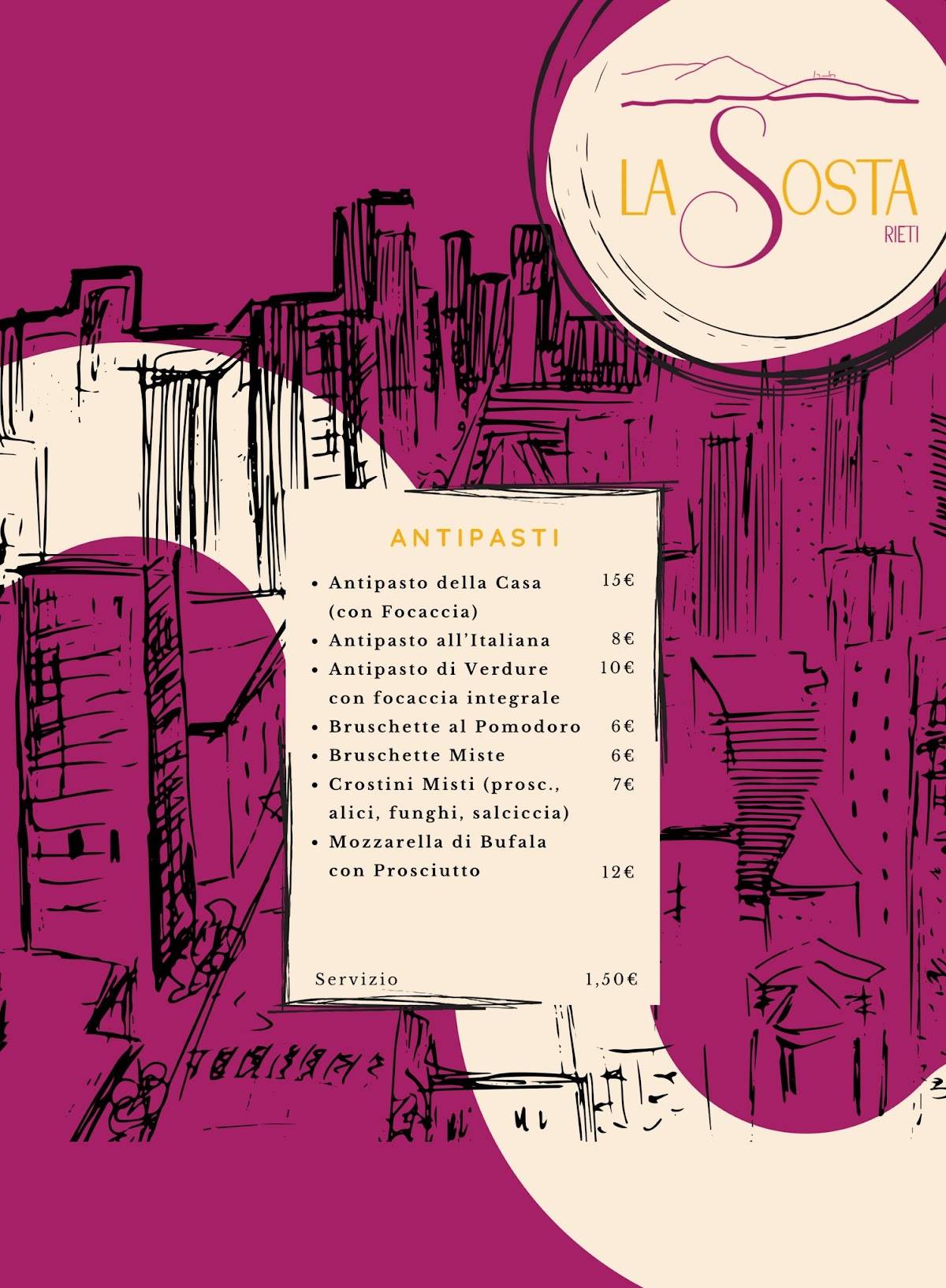 Menu di Pizzeria La Sosta 