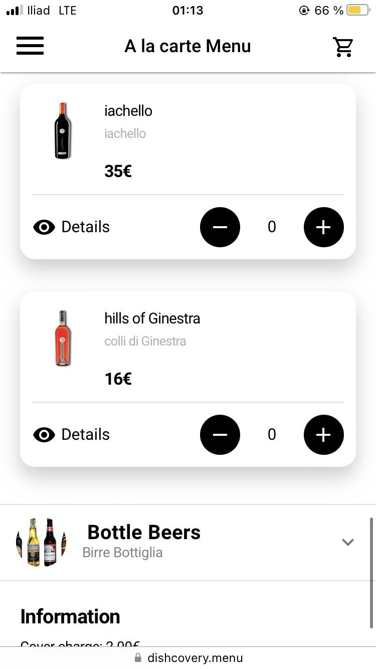 Menu de Pizzeria La piazzetta