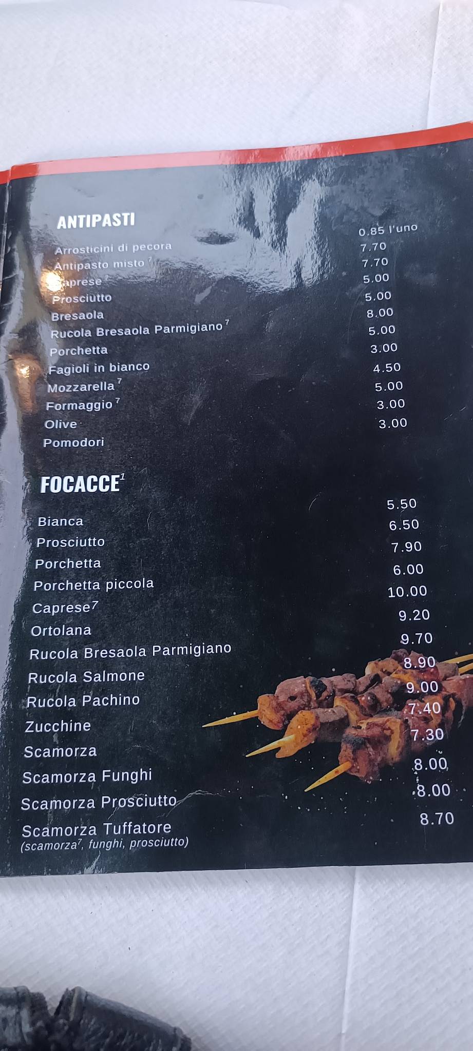 Menu di Laboratorio 3 
