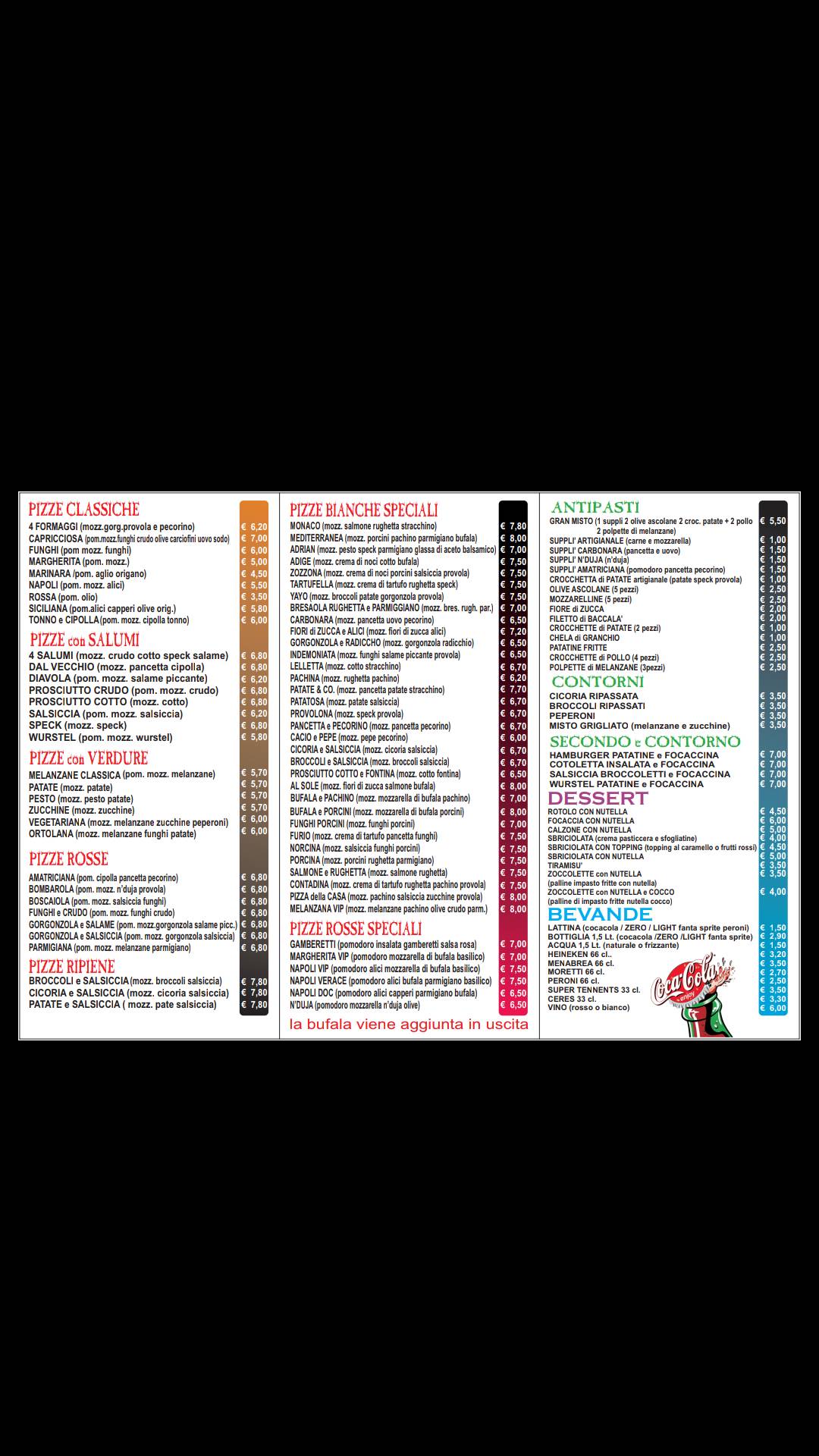 Menu di Mec Pizza Portuense 