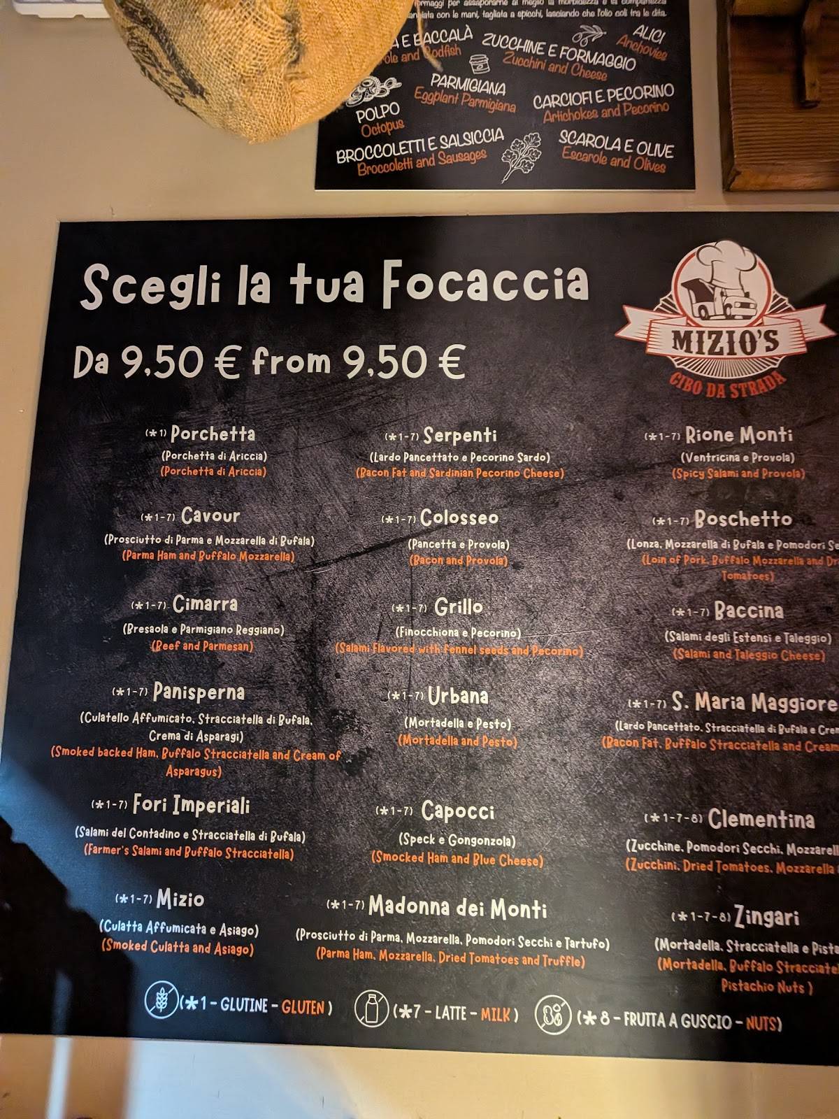 Menu de Mizio's Street Food