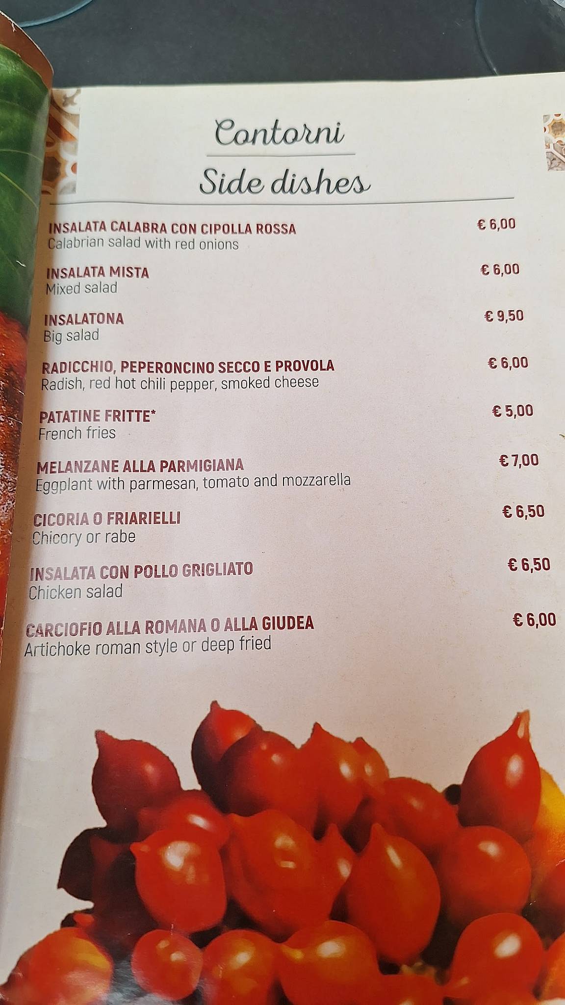 Menu di Pizzéria Napoletana 
