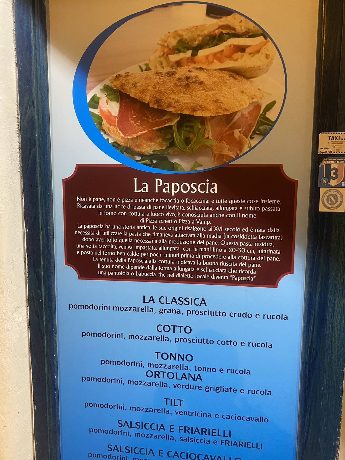 Menu di Pizzeria Napoli da Giorgio - pizza a domicilio 