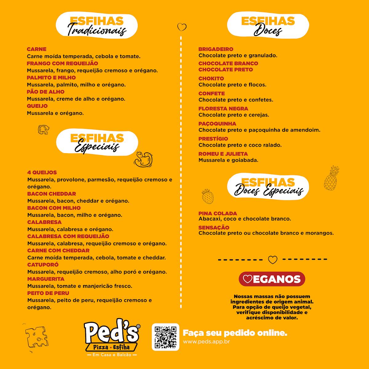 Ped's Pizza e Esfiha cardápio