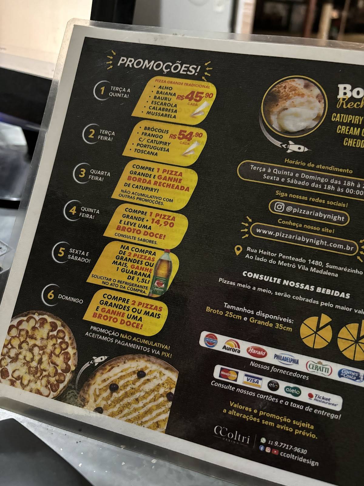 Pizzaria By Night cardápio