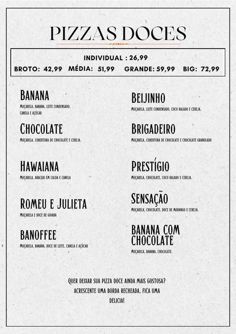 Pizzaria Via Fratelli Londrina cardápio