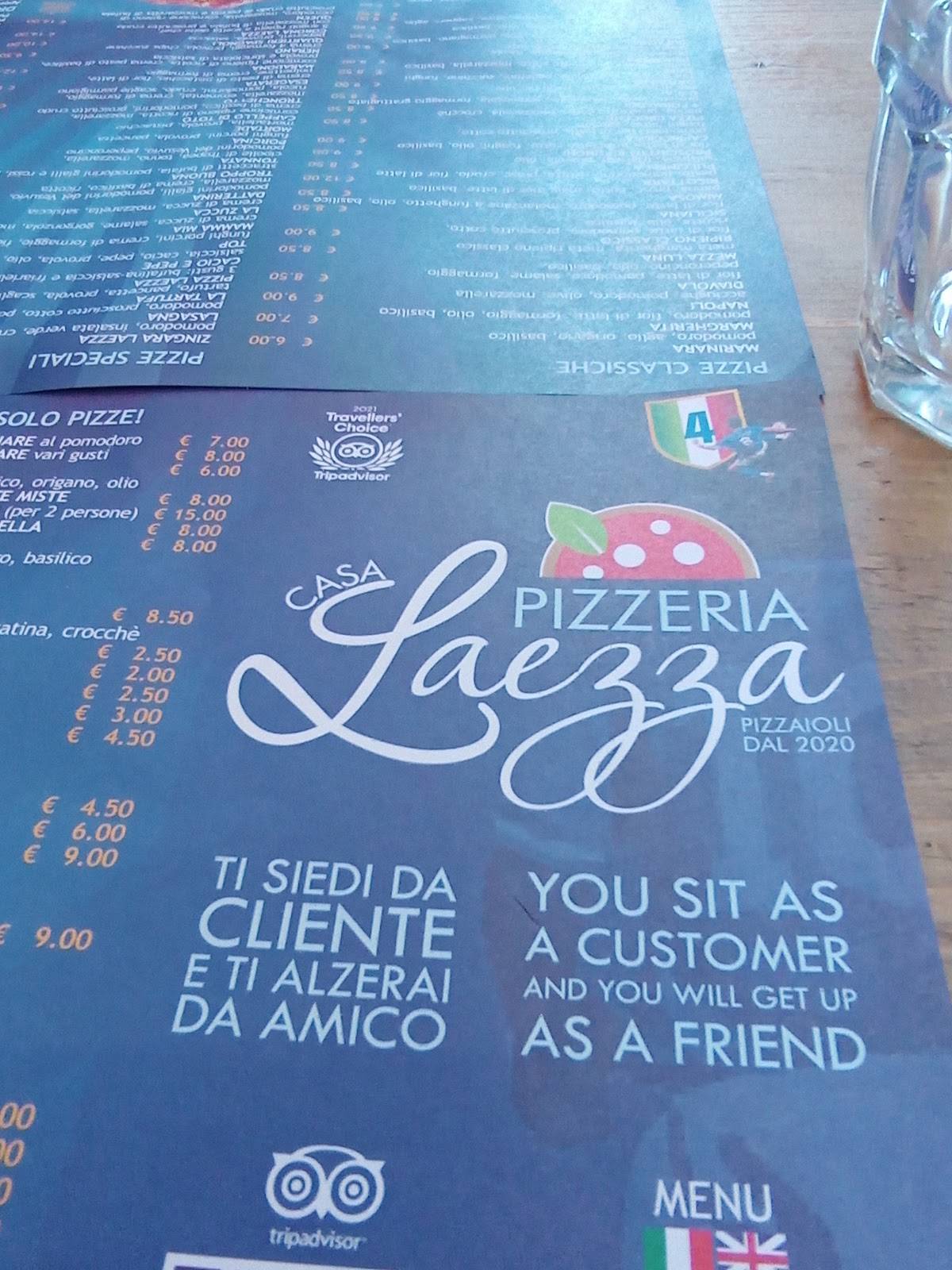 Menu di Pizzeria Laezza 