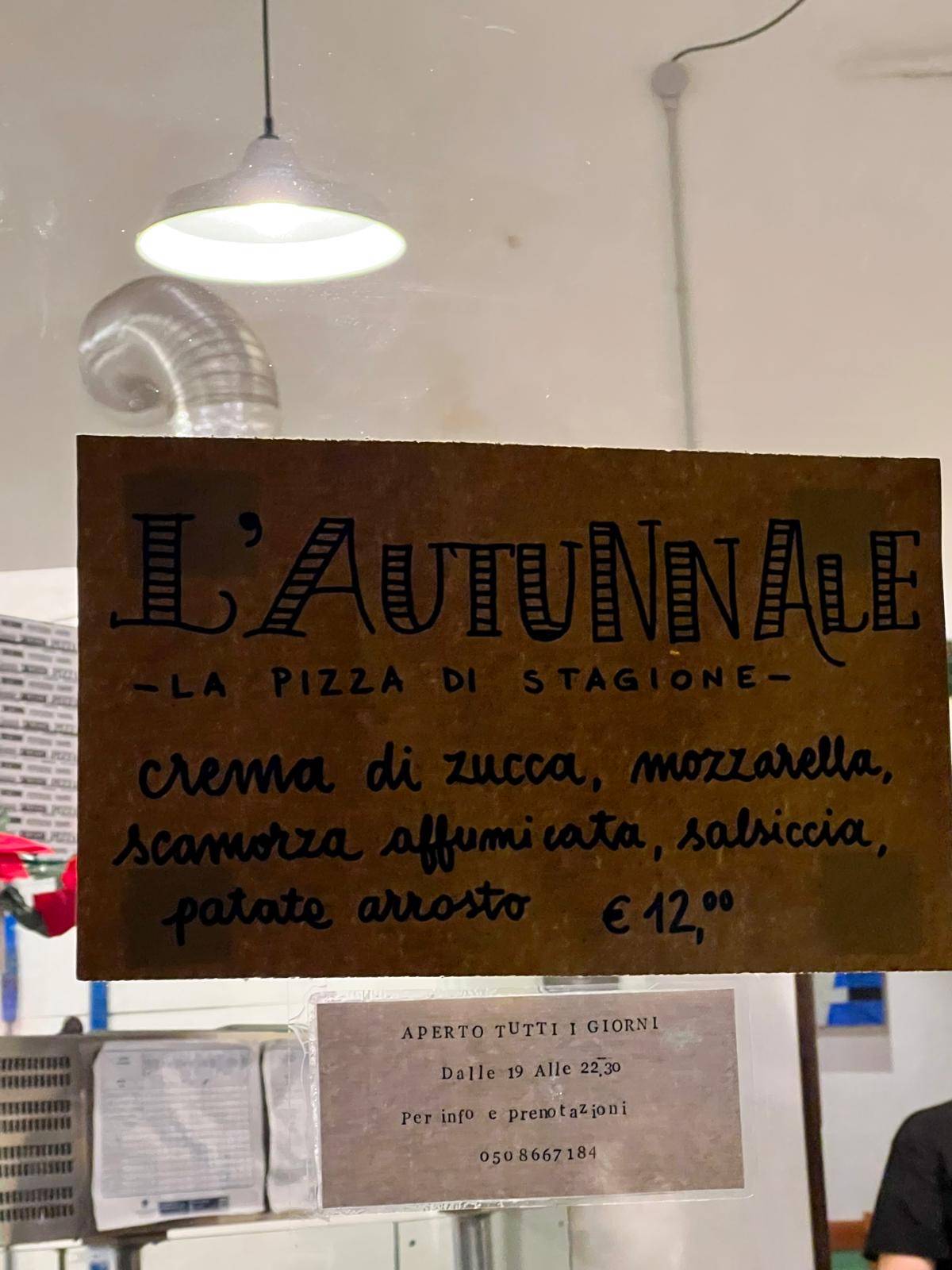 Menu di Pizzeria "Zero Zero" 