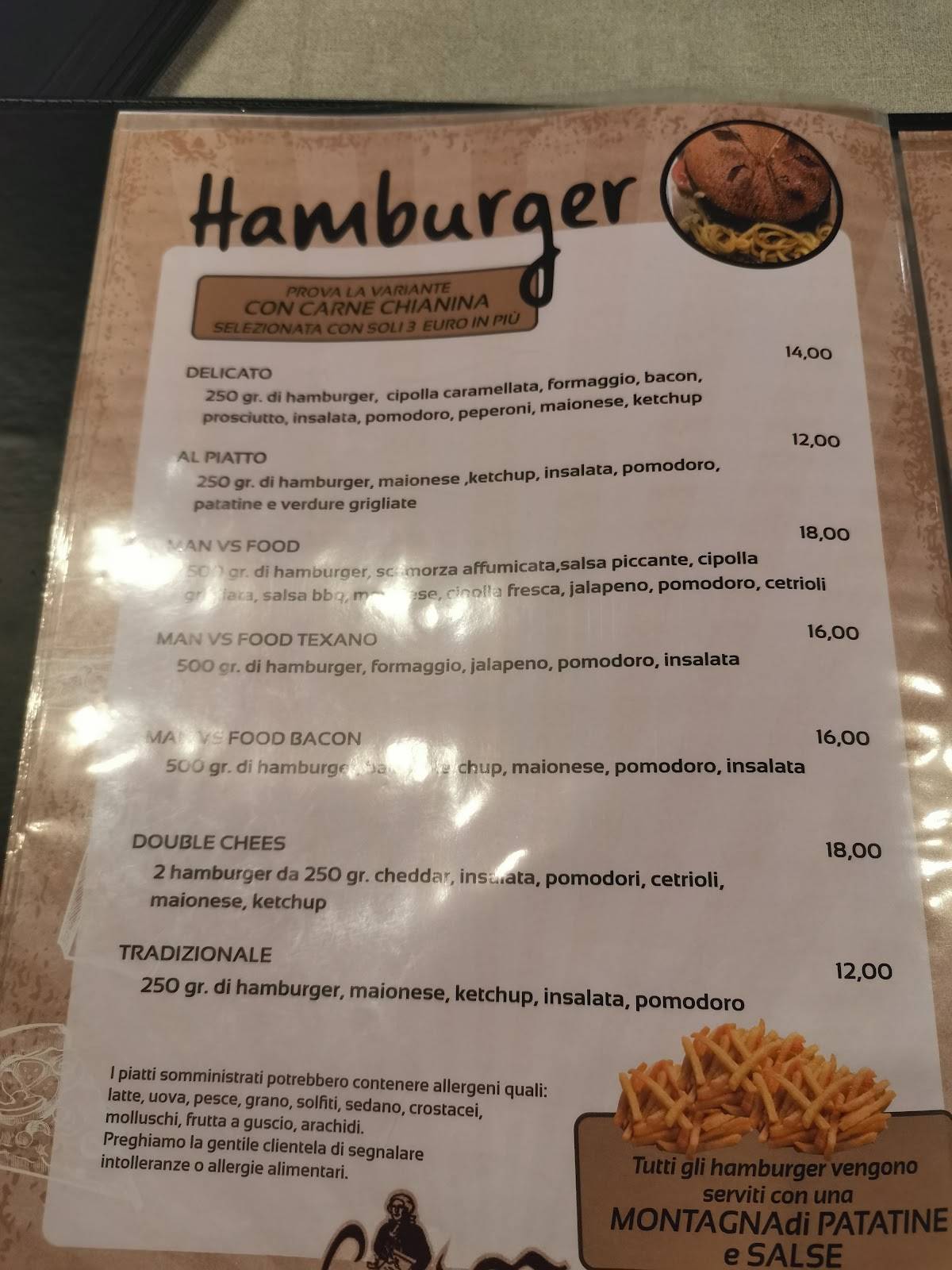 Menu di Ristorante Lord Byron 