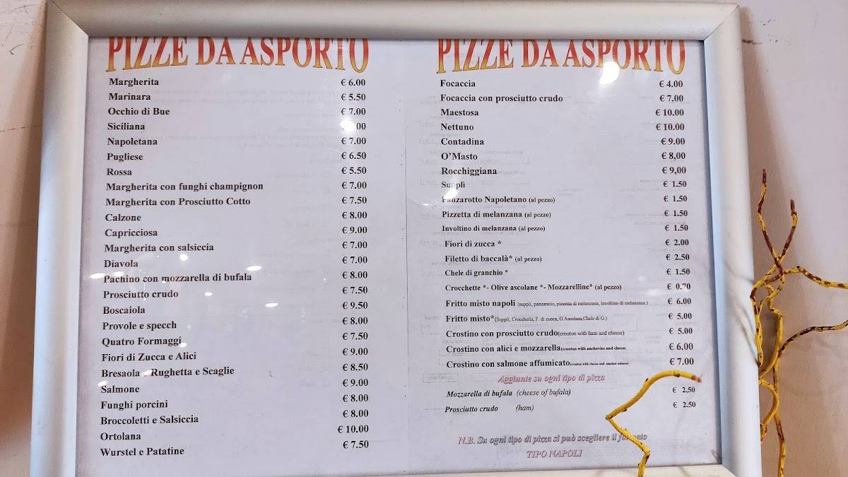 Menu di Ristorante 'O Masto 2 