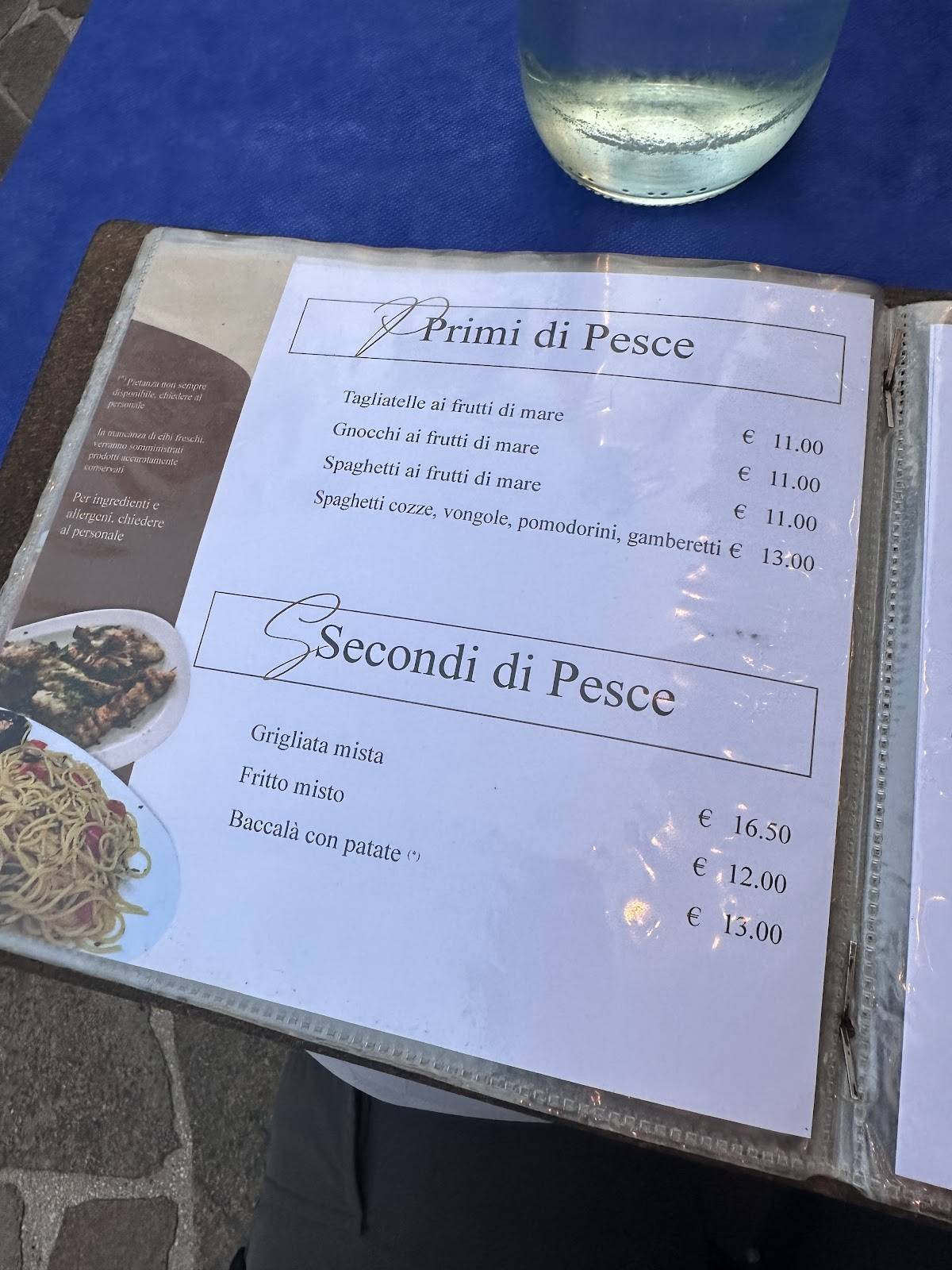 Menu di Pizzeria Ristorante Pick Up 